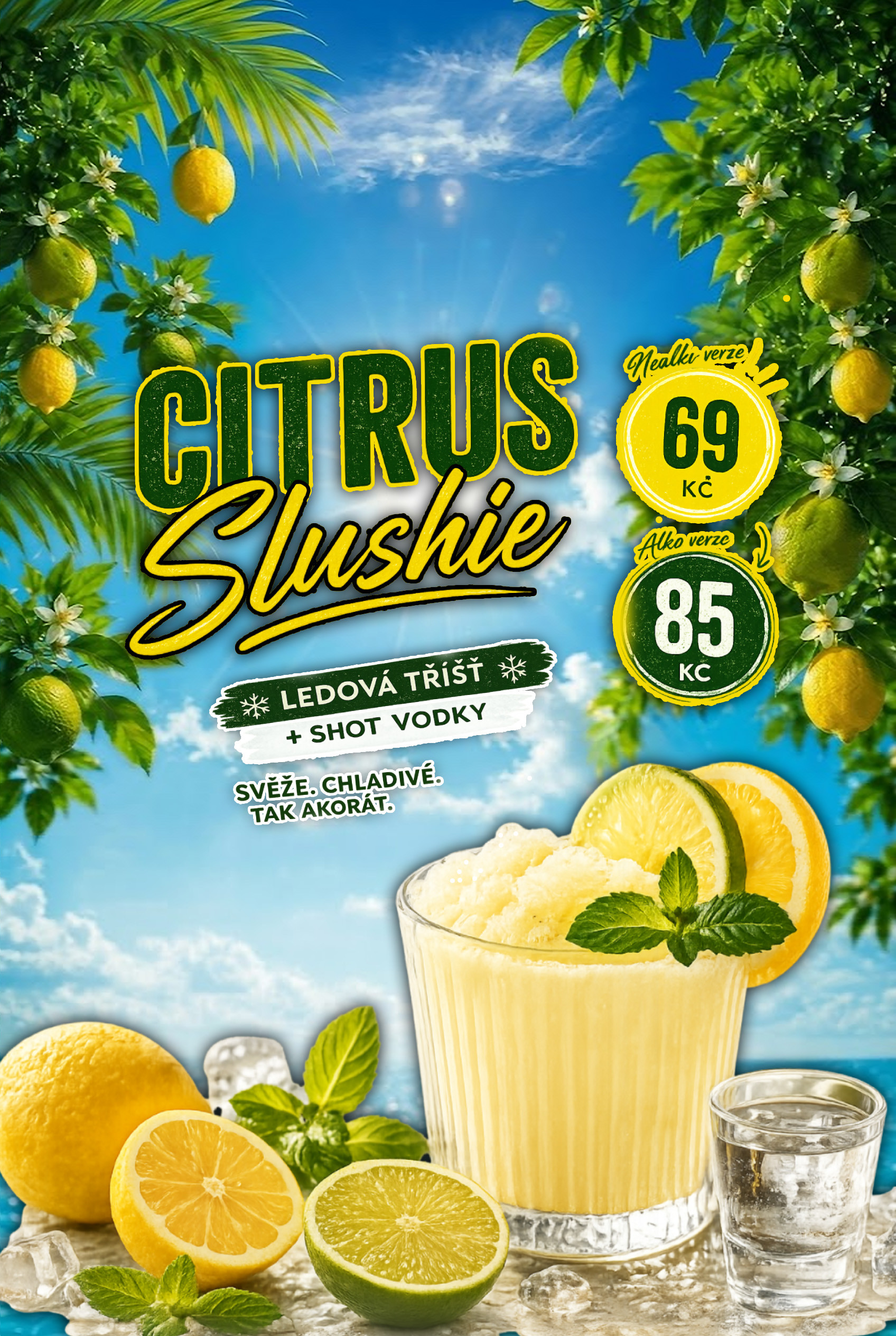 Citrus Slushie - Citrusová ledová tříšť drink v The Pitch Praha