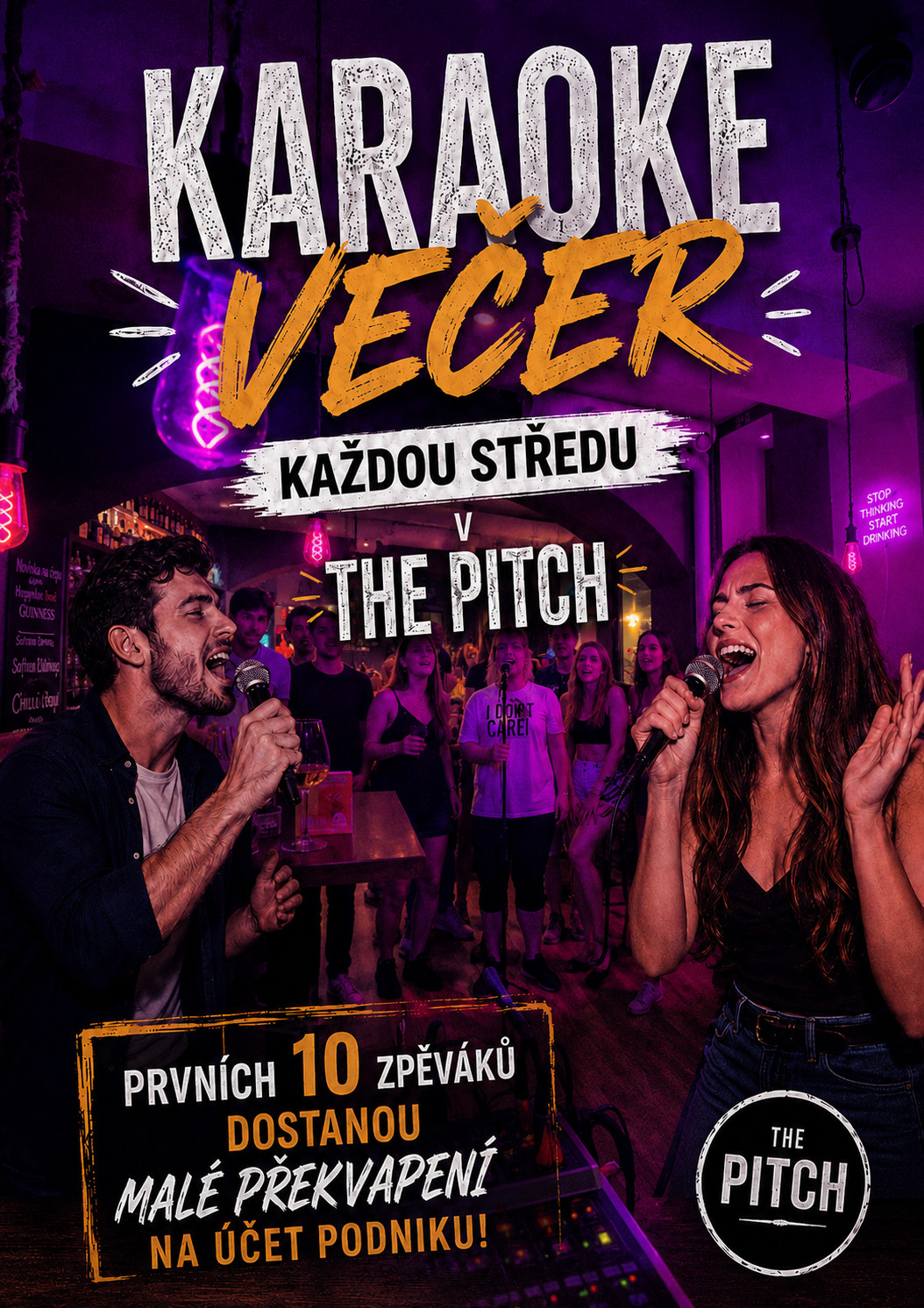 KARAOKE VEČER v The PITCH 🎤 v The Pitch Praha