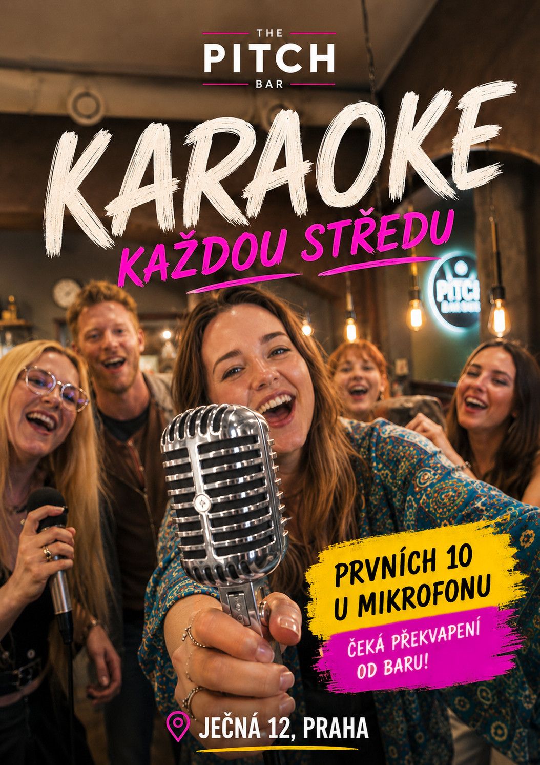 KARAOKE VEČER v Baru The PITCH 🎤 v The Pitch Praha