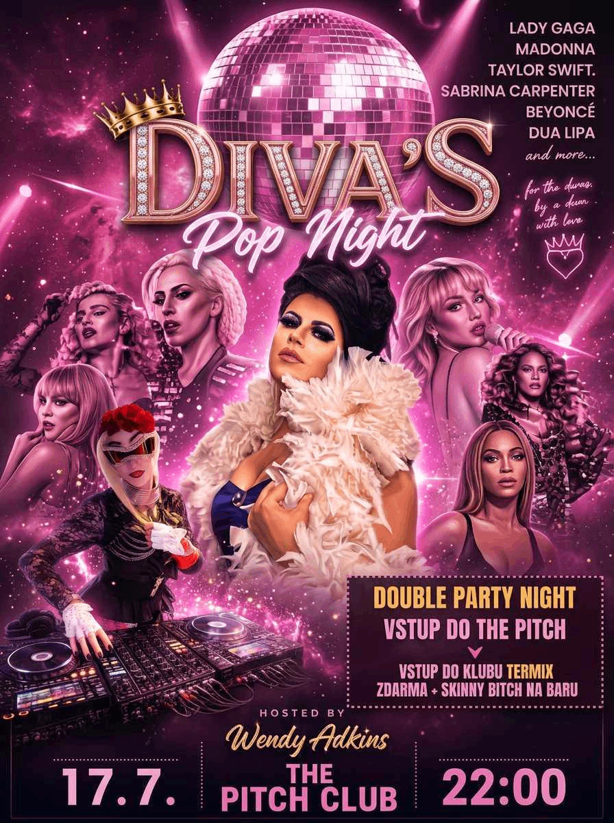 Diva's Pop Night at The Pitch Prague