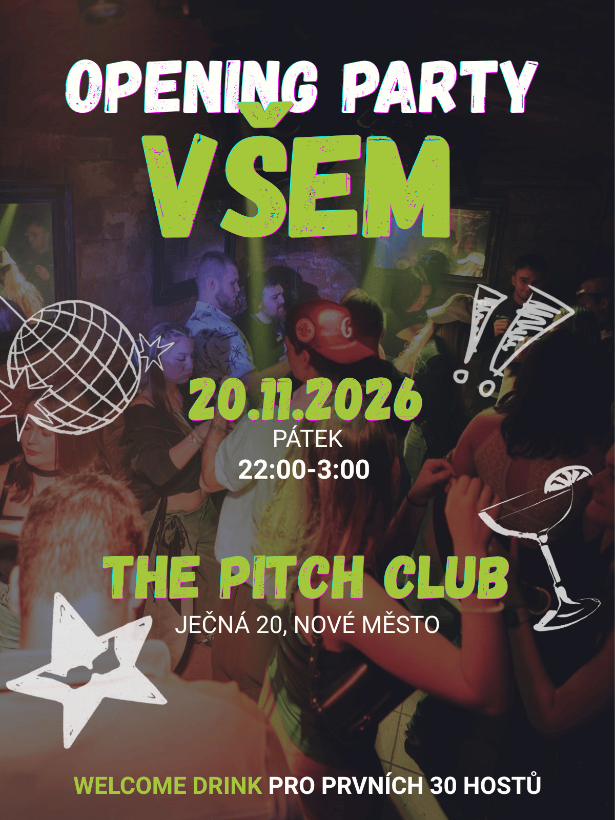 Opening party VŠEM v The Pitch Praha